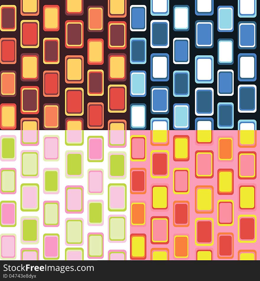 Four colored square seamless background. Four colored square seamless background