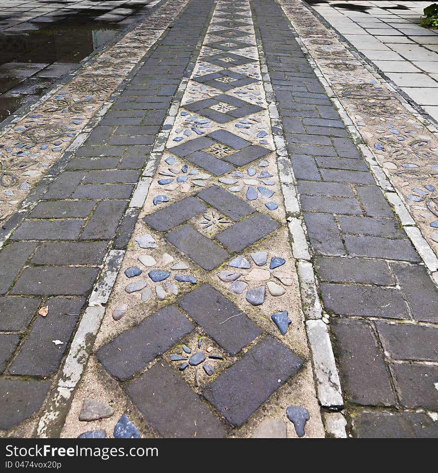 A path in a temple