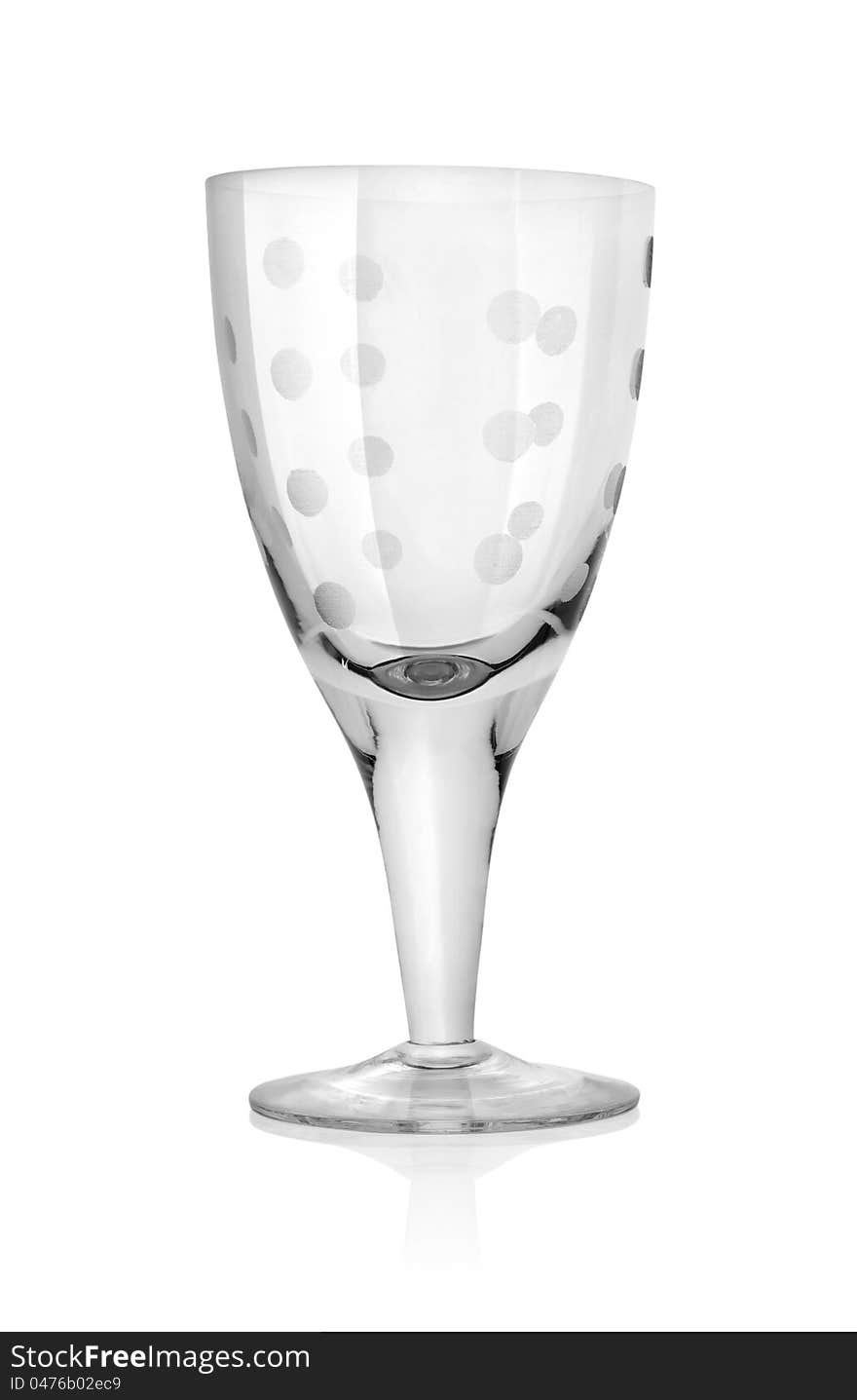 Wine glass isolated on a white background. Clipping path