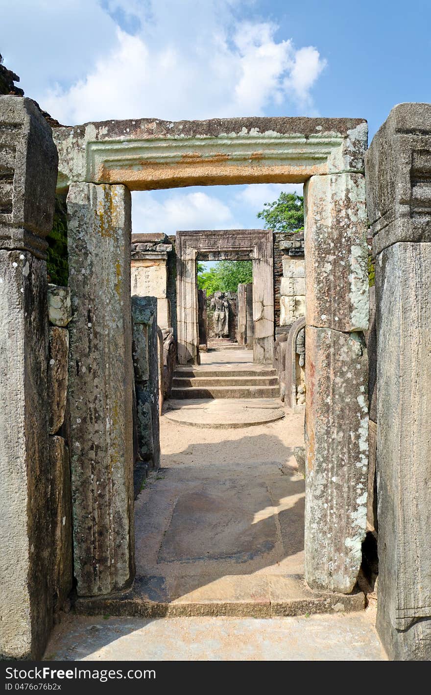 Ruins at Polonnaruwa - vatadage temple, UNESCO World Heritage Site in Sri Lanka. Ruins at Polonnaruwa - vatadage temple, UNESCO World Heritage Site in Sri Lanka