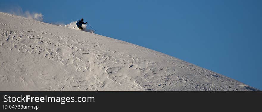 Freerider on the sky background