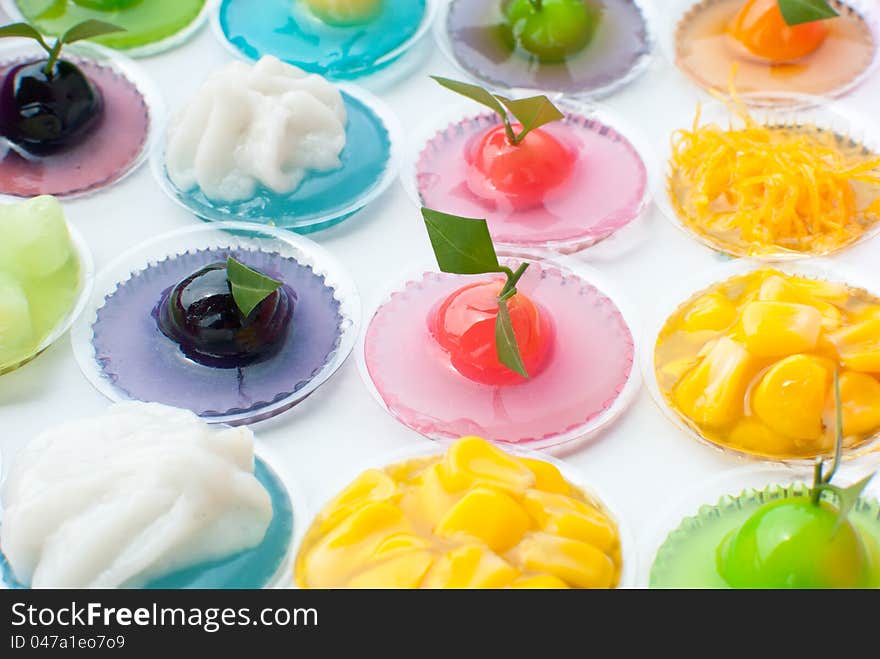 Colorful Thai jellys