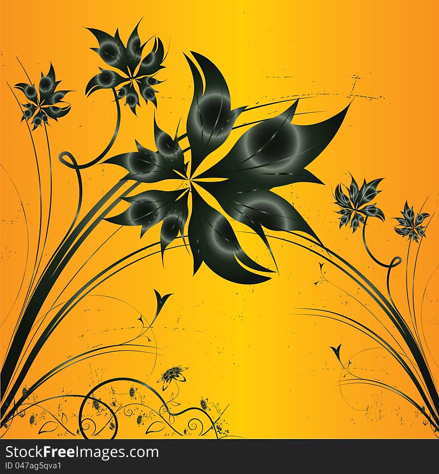 Abstract flowers background for your text