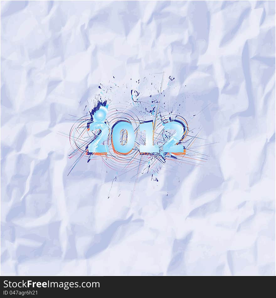 2012 year wall vector numbers