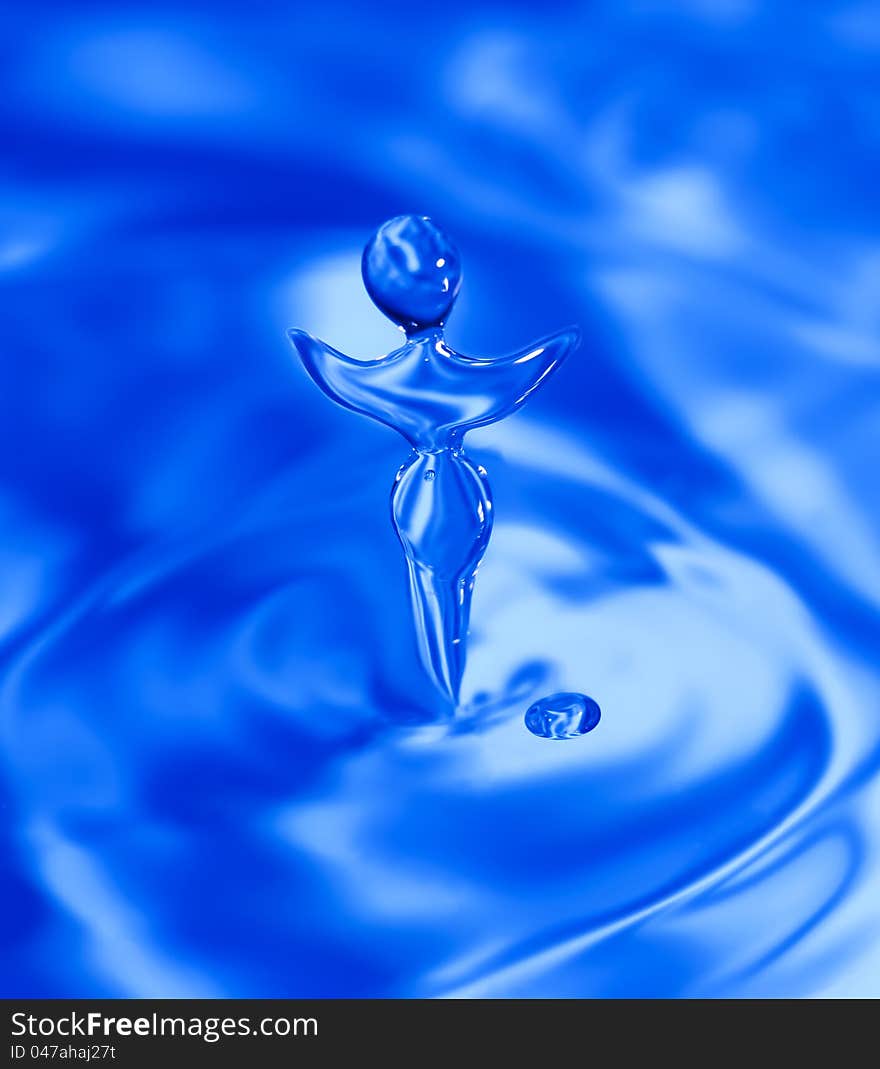 Abstract drop of water in the form of the dancing girl. Abstract drop of water in the form of the dancing girl