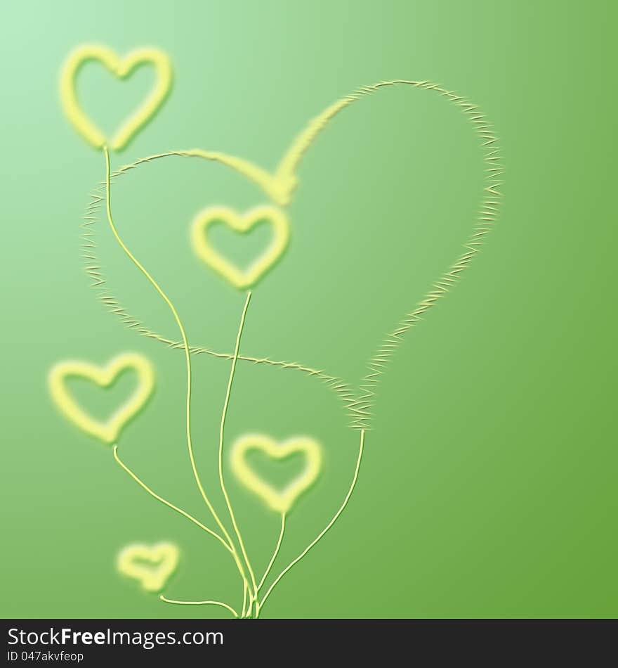 Hearts as background for Valentine day