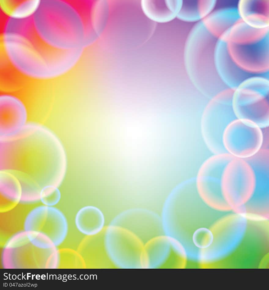 Rainbow soap bubbles