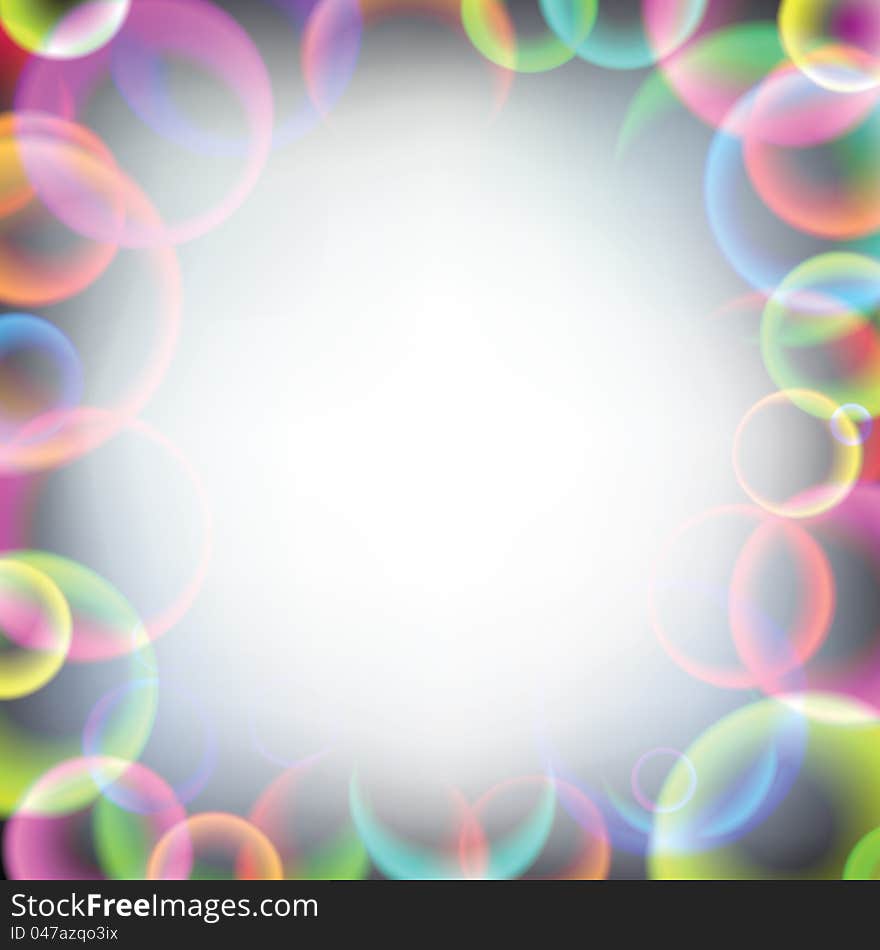 Shining soap bubbles on gray background. Shining soap bubbles on gray background