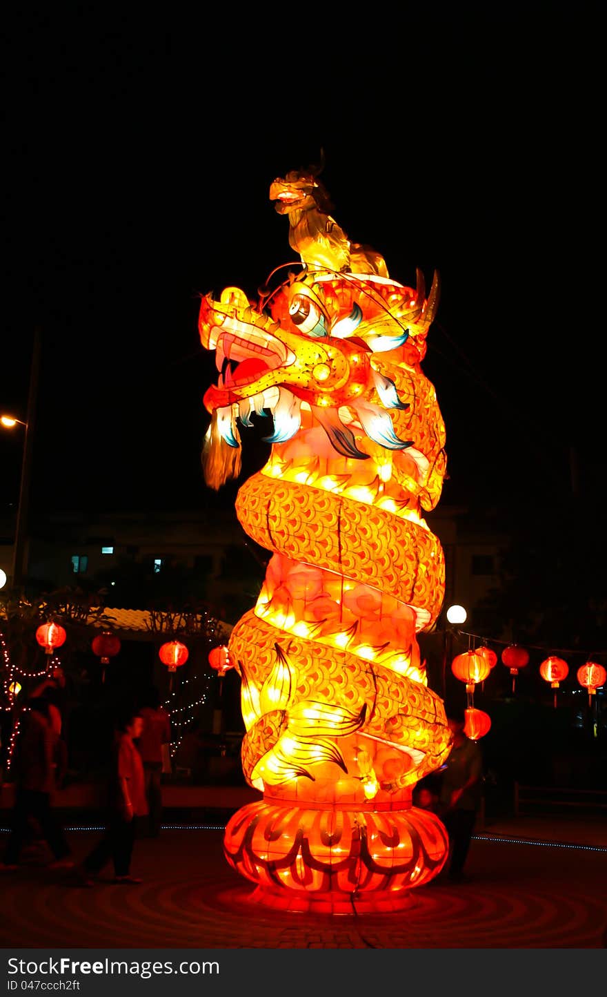 Chinese paper lantern in the park