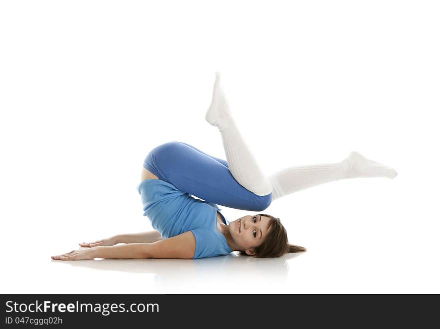 Image Of A Girl Practicing Yoga