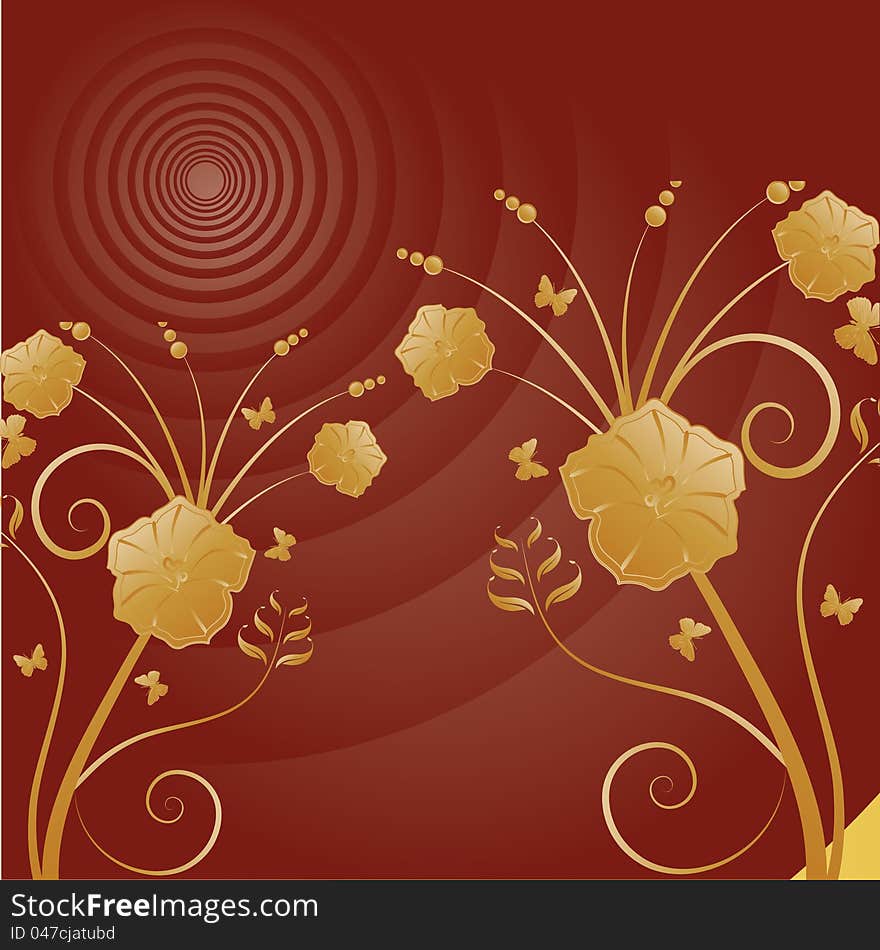 Abstract Flowers Background