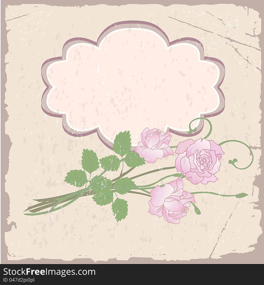 Romantic Vector Background With Roses