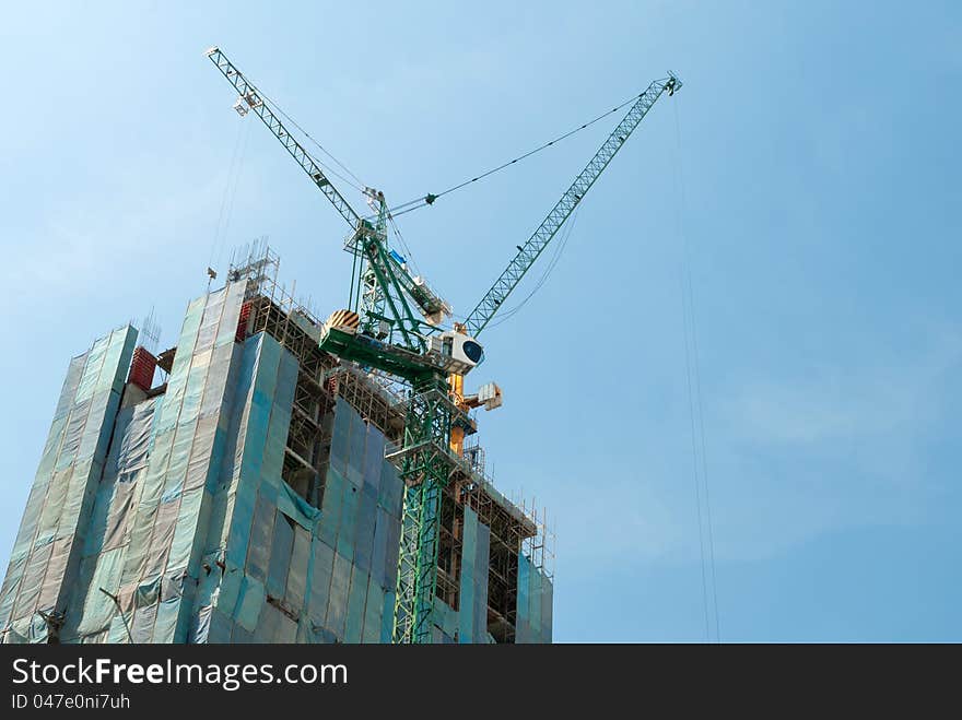 Building construction in sunny day. Building construction in sunny day