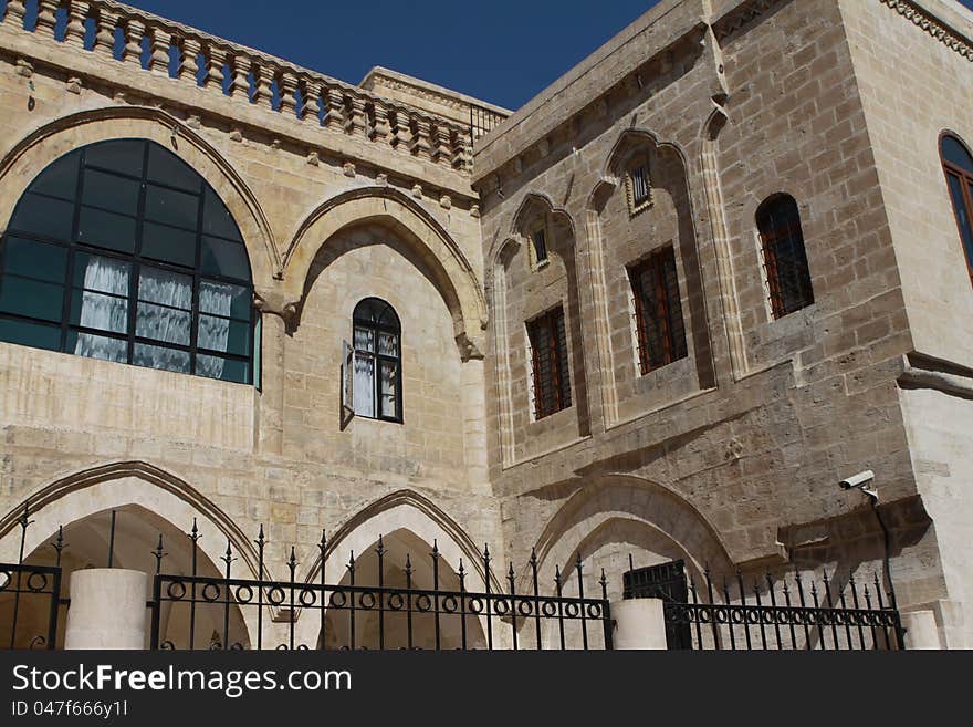 The Gate of Saint Hırmız Chaldean Church in Mardin, Turkey. The Gate of Saint Hırmız Chaldean Church in Mardin, Turkey.