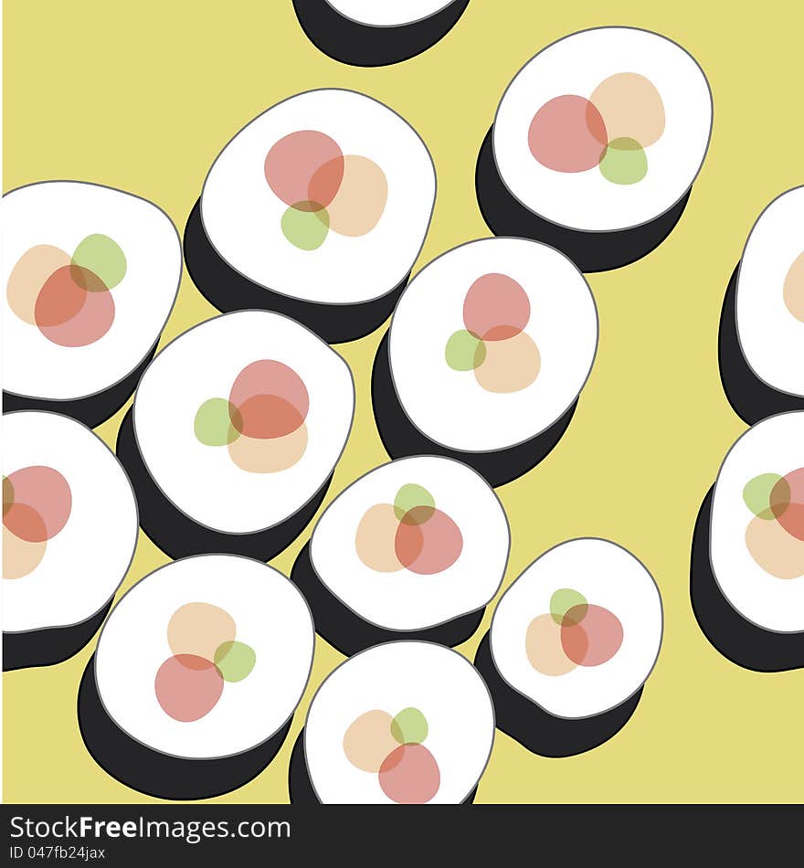 Sushi pattern