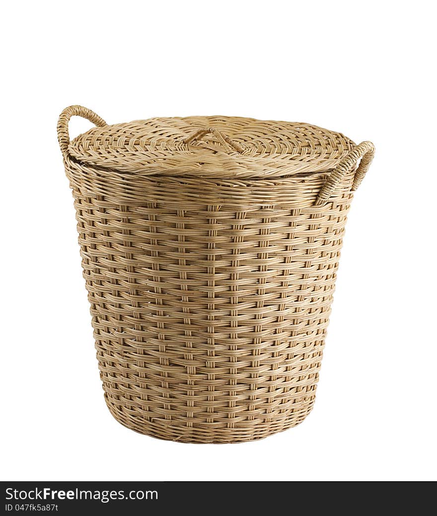 Empty rattan basket