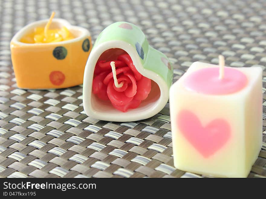 Candle Heart Shape in ceramic