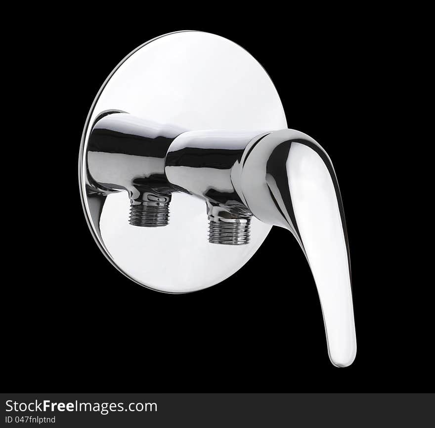 Chrome bathtub faucet