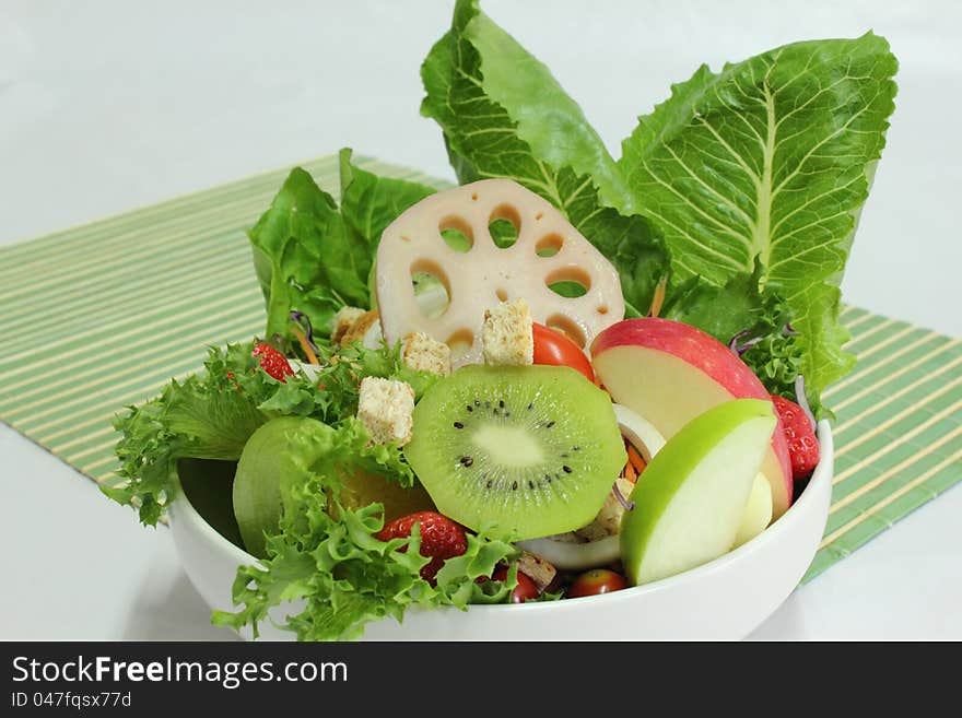 Appetizer vegetable salad  closeup for  diet