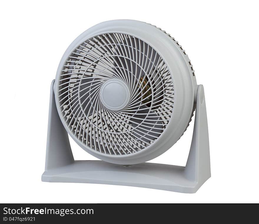Small gray portable electric windy fan. Small gray portable electric windy fan