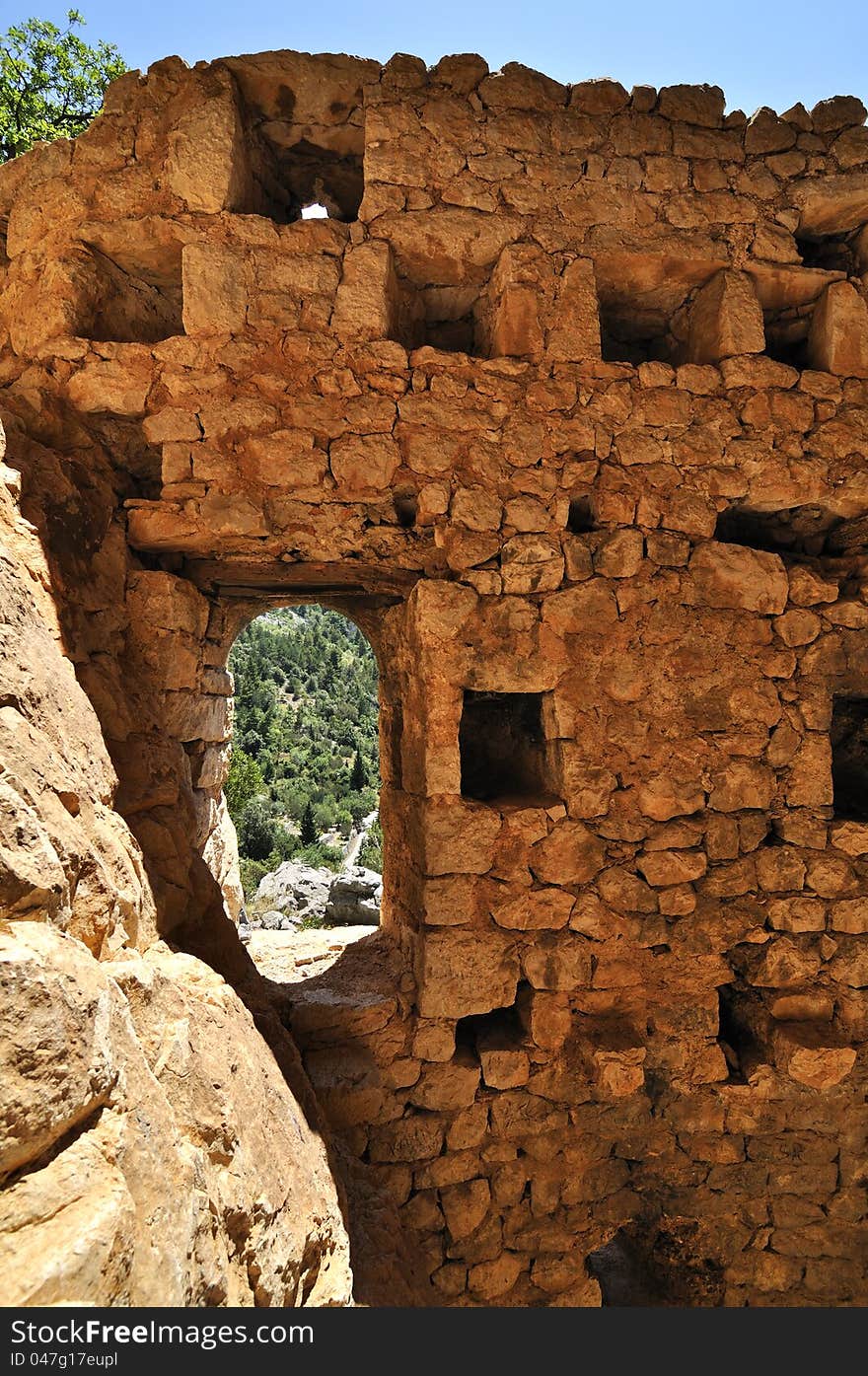 Old ruin of church in the Croatia