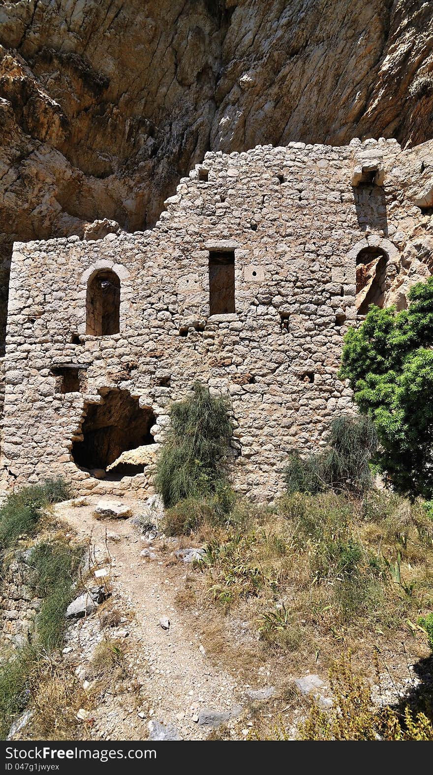 Old ruin of church in the Croatia