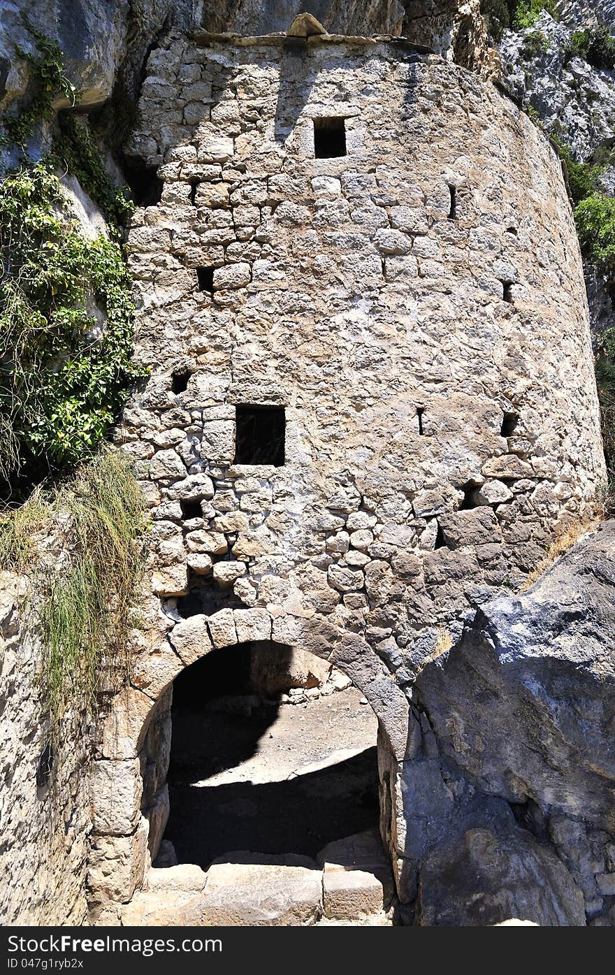 Old ruin of church in the Croatia