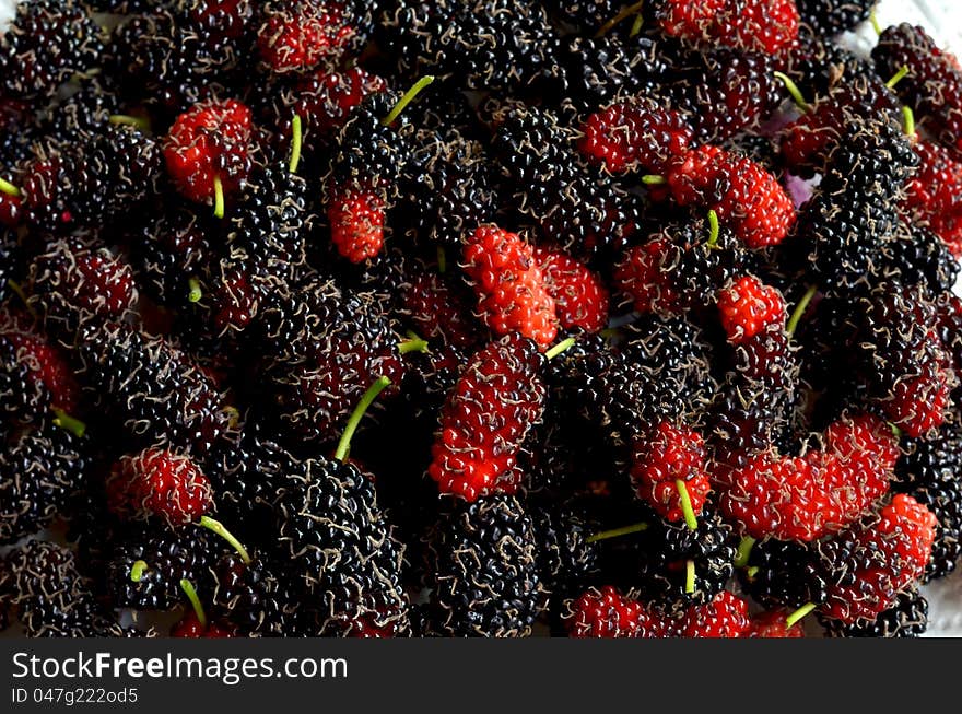 Background texture of fresh mulberries. Background texture of fresh mulberries