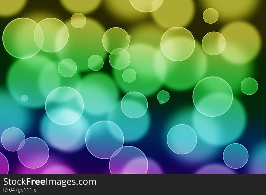 Colorful bokeh lights background in the dark. Colorful bokeh lights background in the dark