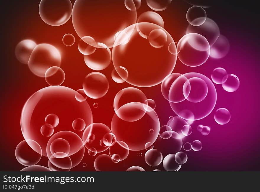 Digital bubbles on the colorful background. Digital bubbles on the colorful background