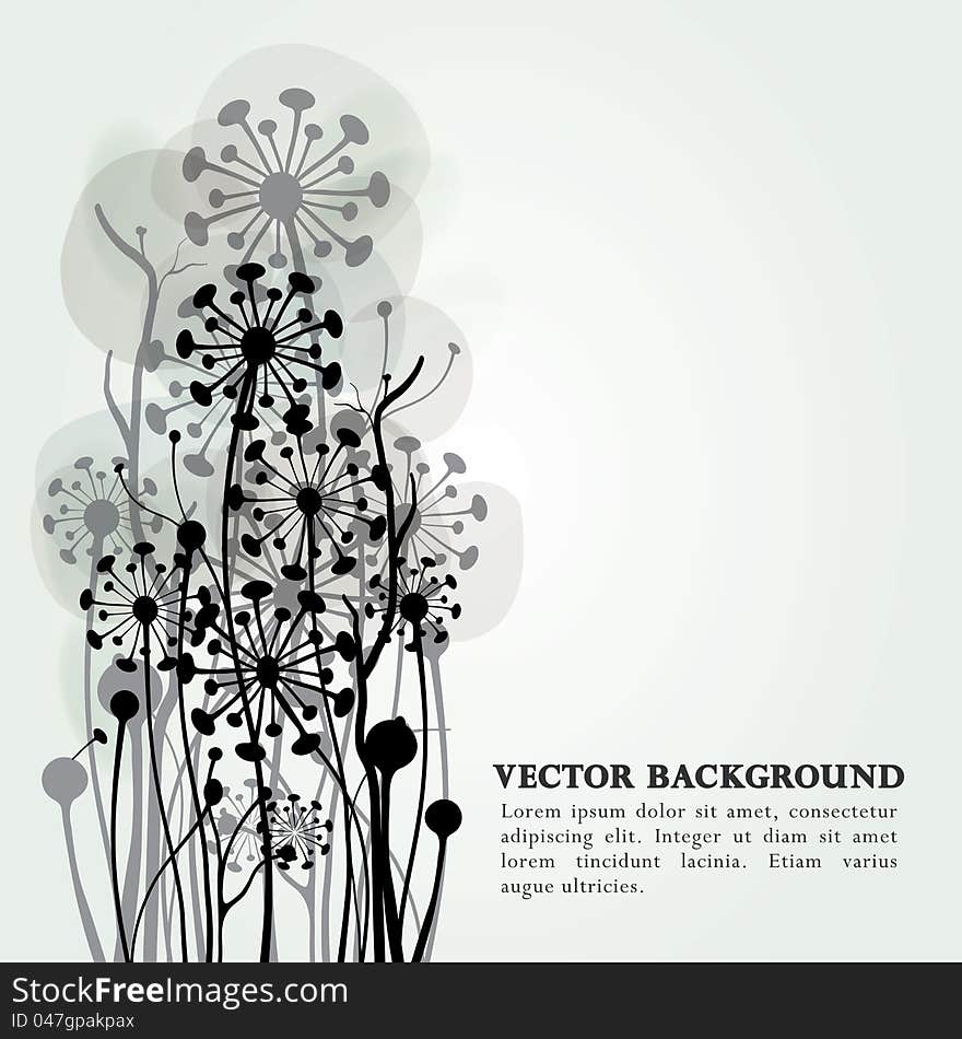 Abstract floral background. Vector illustration. Abstract floral background. Vector illustration