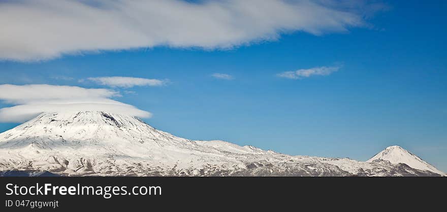 Mountain with clouds