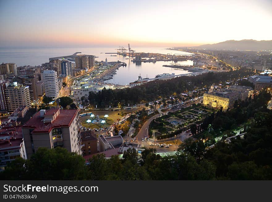 View of Málaga (Spain) from Gibralfaro's castle. View of Málaga (Spain) from Gibralfaro's castle.