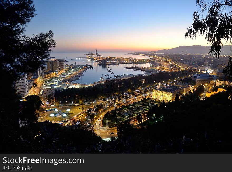 View of Málaga (Spain) from Gibralfaro's castle. View of Málaga (Spain) from Gibralfaro's castle.