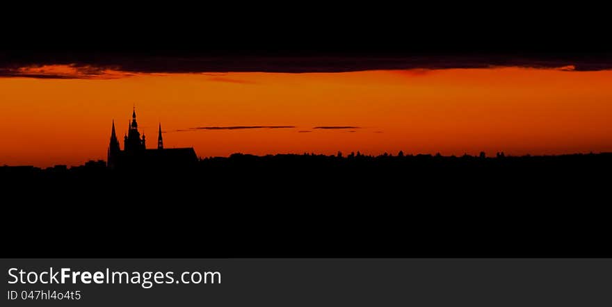 Silhouette of the cathedral