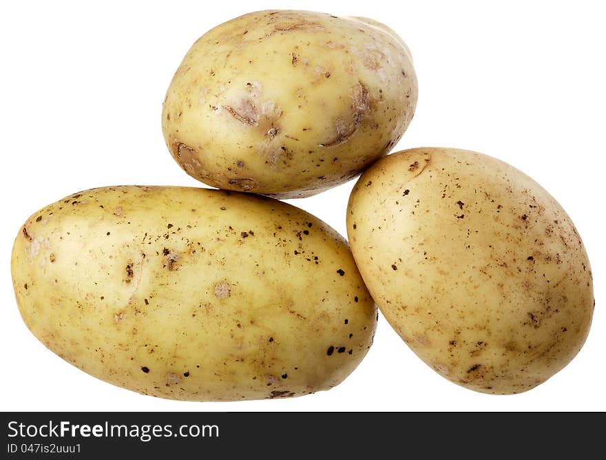 A group of three potatoes