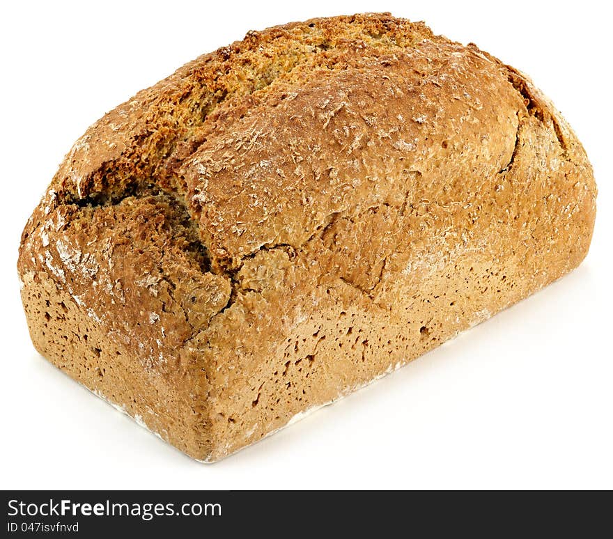 A loaf of bread on a white table