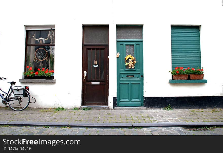 Colourful doors and windows