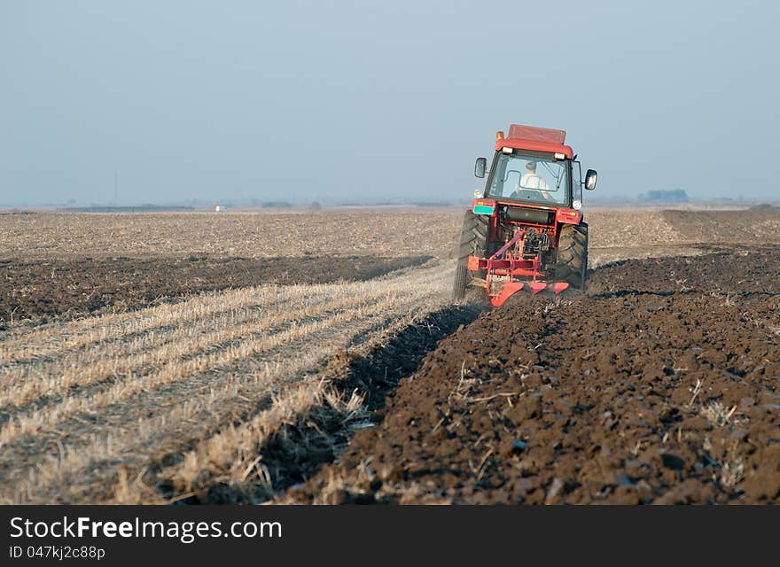 Tractor Plowing