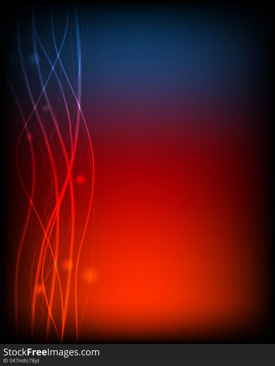 Illustration of abstract gradient poster with lines on the side. Illustration of abstract gradient poster with lines on the side