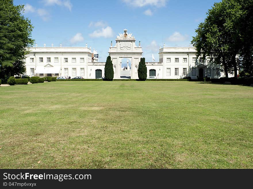 Green Lawn Of Sintra Palace