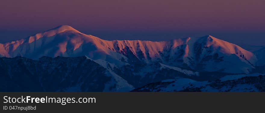 Mountains in the evening. Caucasus