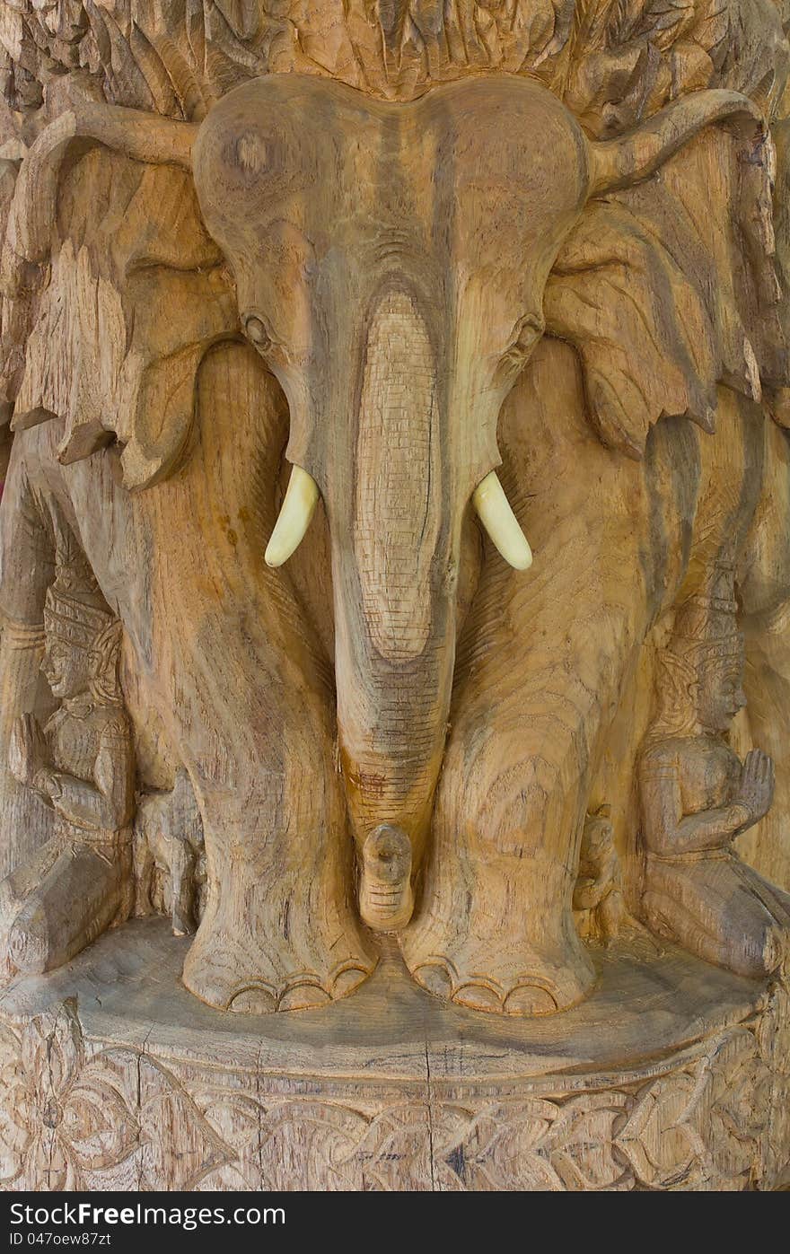 Carved wood.