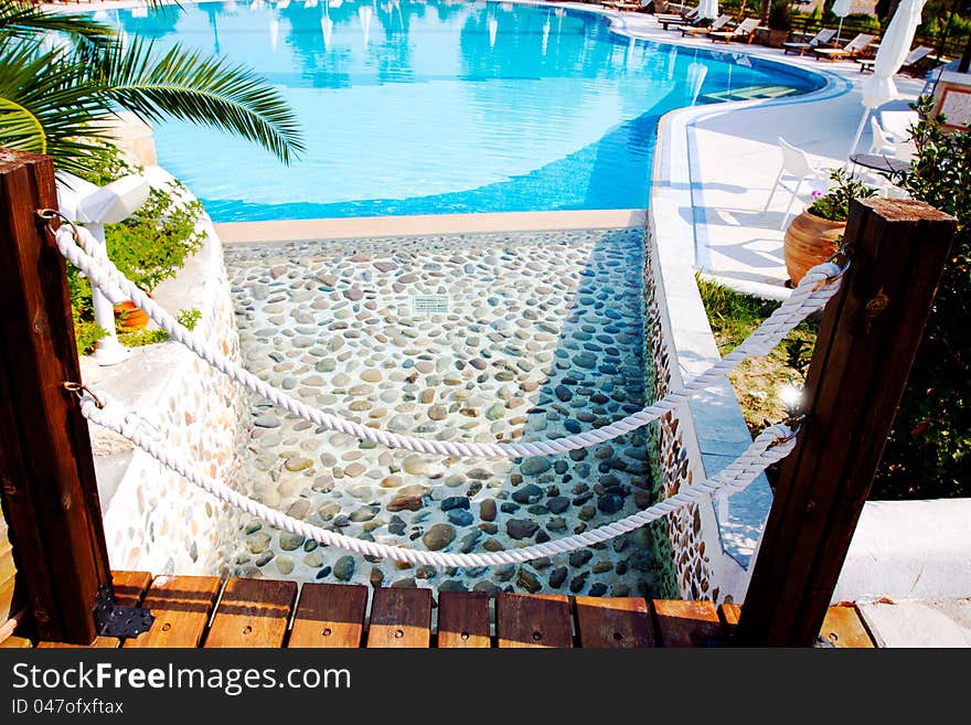 Swimming pool at the luxury hotel. Swimming pool at the luxury hotel