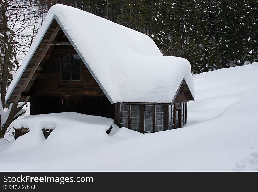 Wooden Cabin In Beskydy Mountains, Moravia, Czech