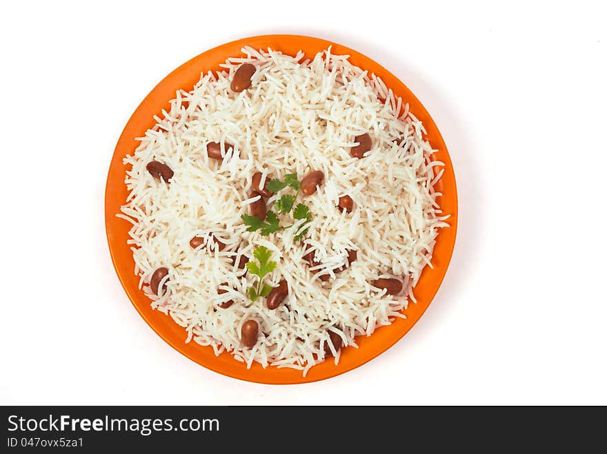 Full plate basmati rice pulao. Full plate basmati rice pulao