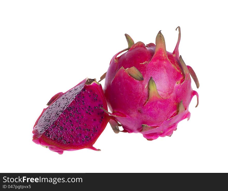 Dragon fruit isolated on white background. Dragon fruit isolated on white background