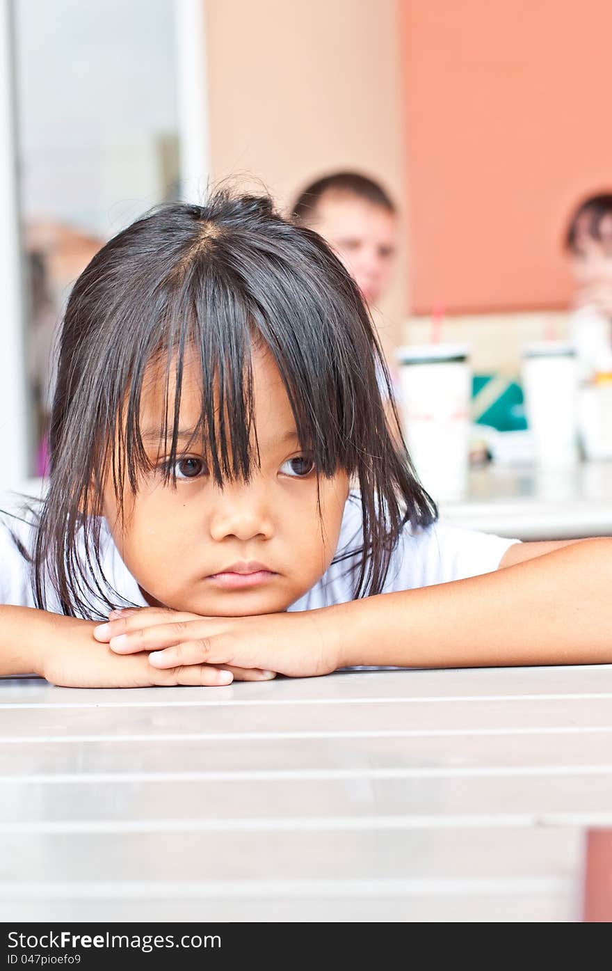 Closeup of asian children in relax time