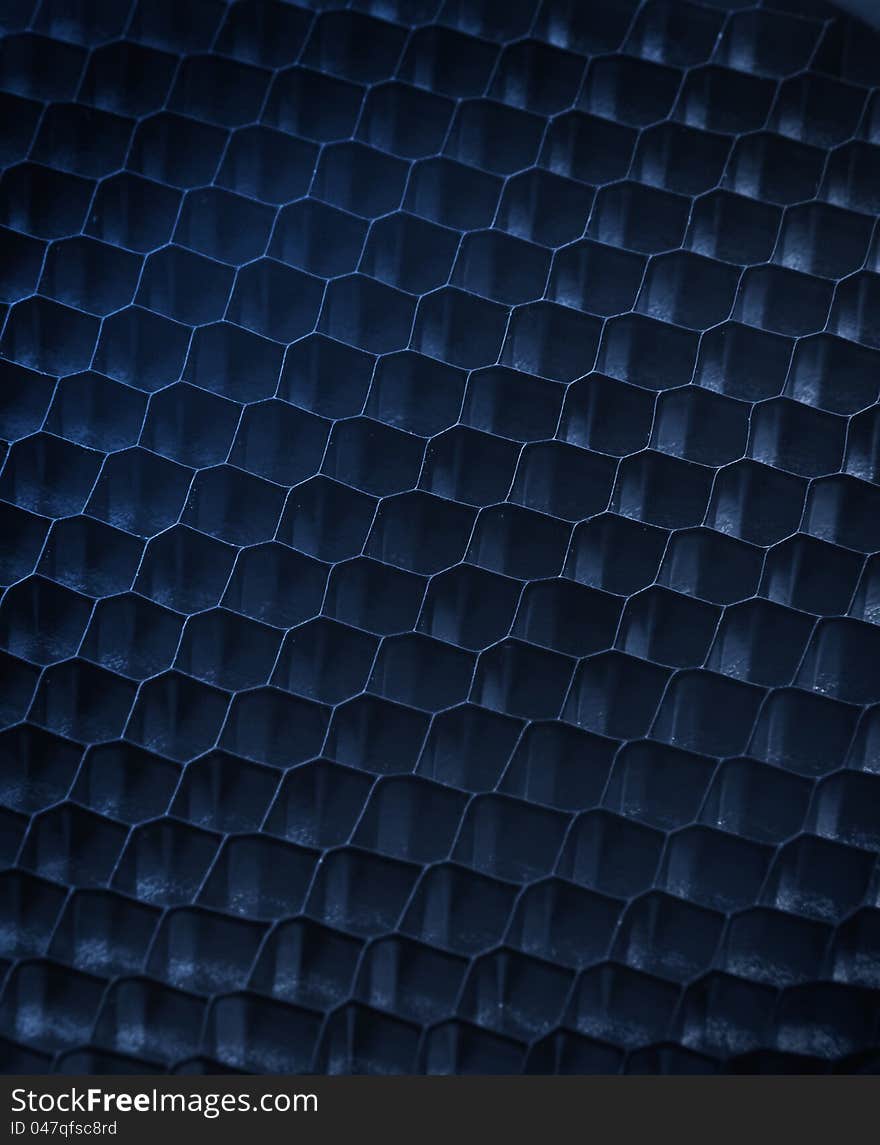 Abstract blue metal grid background