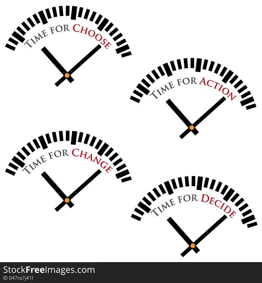 Parts of watches with labels inducing for action. Parts of watches with labels inducing for action.